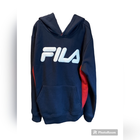 FILA Colorblick Side Panel Hoodie Boy's Size 8 NWT - Picture 1 of 7
